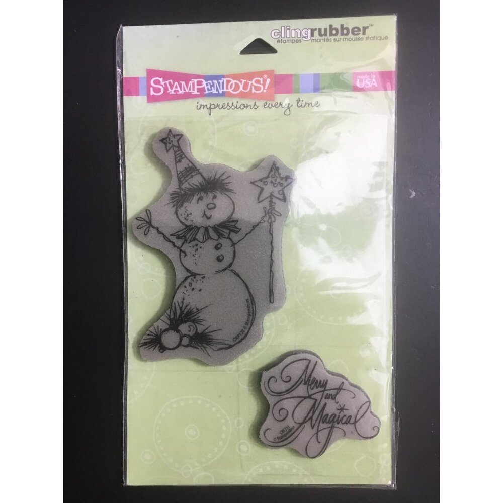Stampendous! Cling Rubber Merry Snowman Merry & Magical Stamp Set